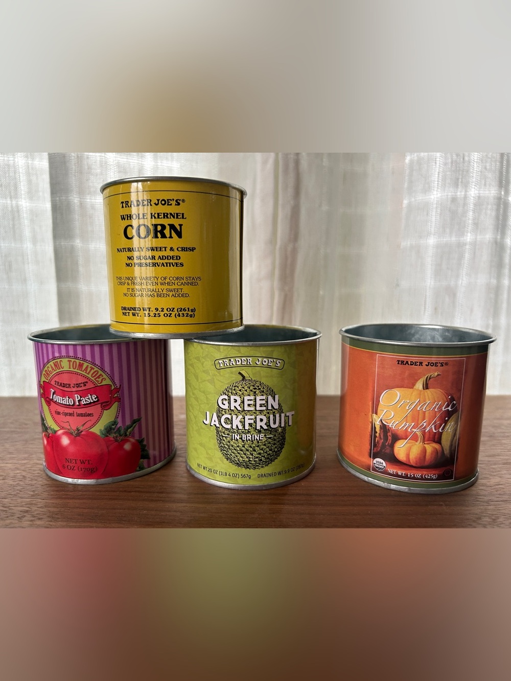 EUC Trader Joe’s Mini Canned Food Tins - Set of 4